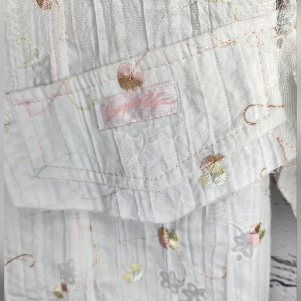 Cowgirl Up Cotton Western Embroidered 3/4 Sleeve Lightweight Blazer Jacket Sz M‎ - Picture 4 of 7